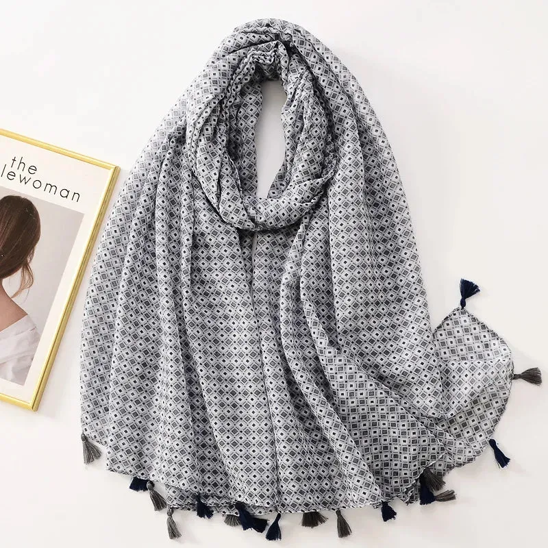 1pc good quality  woman scarf Hijab Bandannas Designer Scarf Luxury Scarves For Women Red Blue Woman Scarf Elegant Women's Shawls For Cotton Veils Bandana Brand.