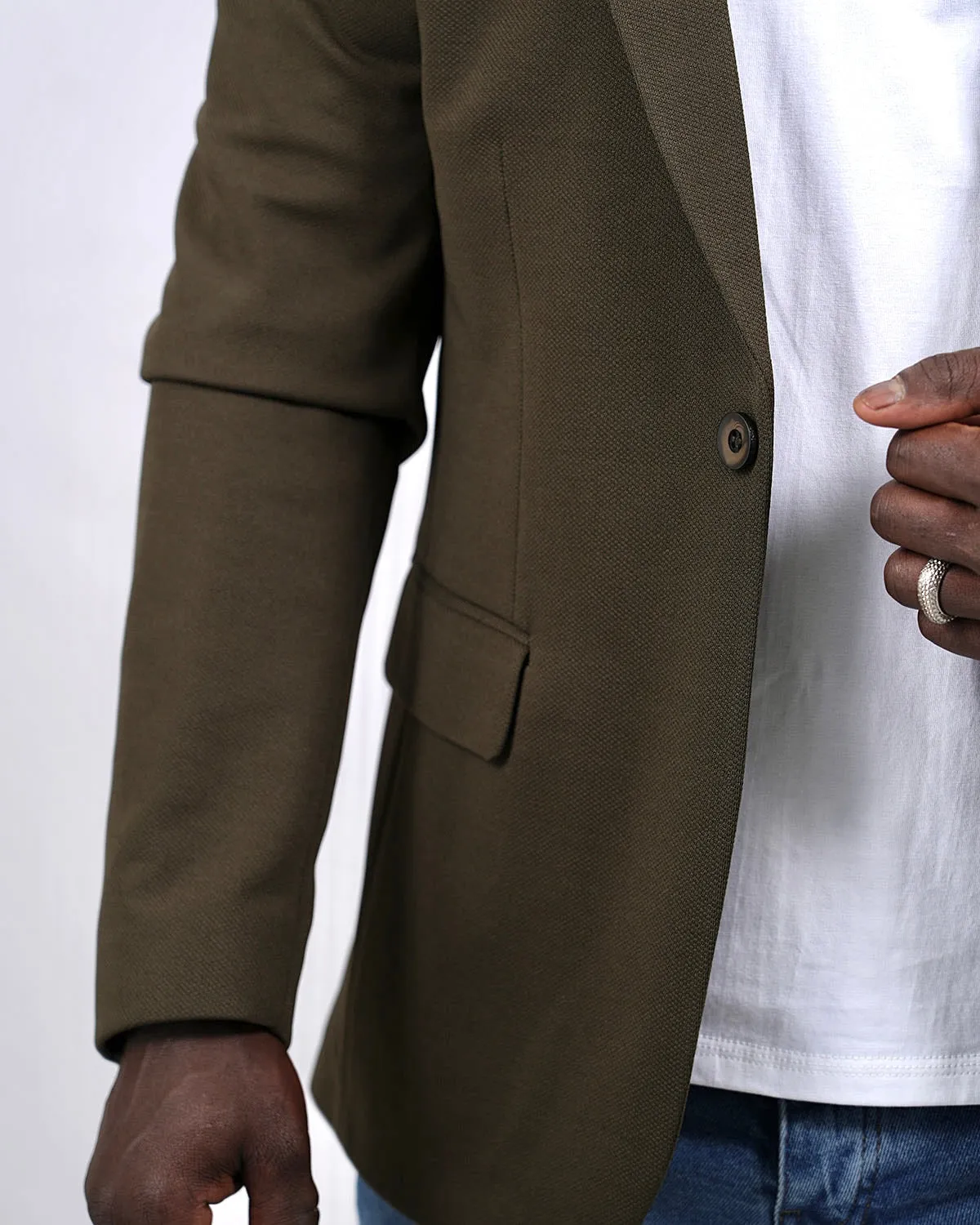 2H #26924 Army One Button Blazer