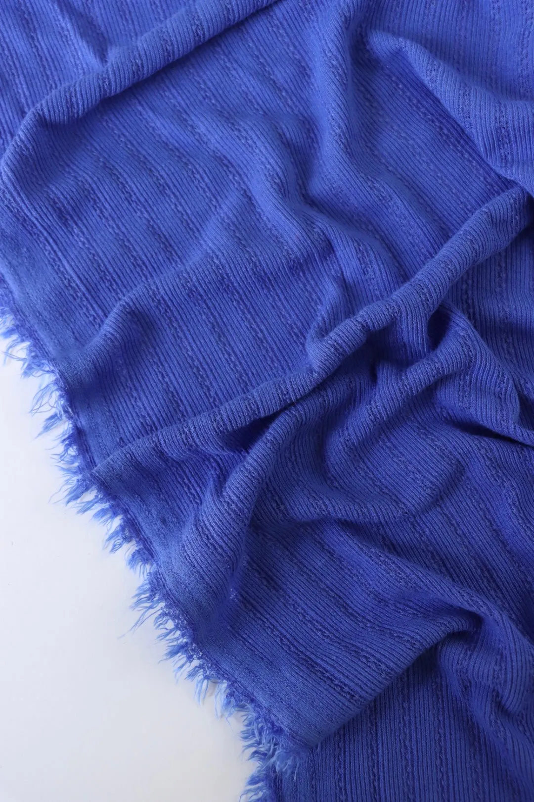 3YD REMNANT; Athens Blue Bahia Rib Knit