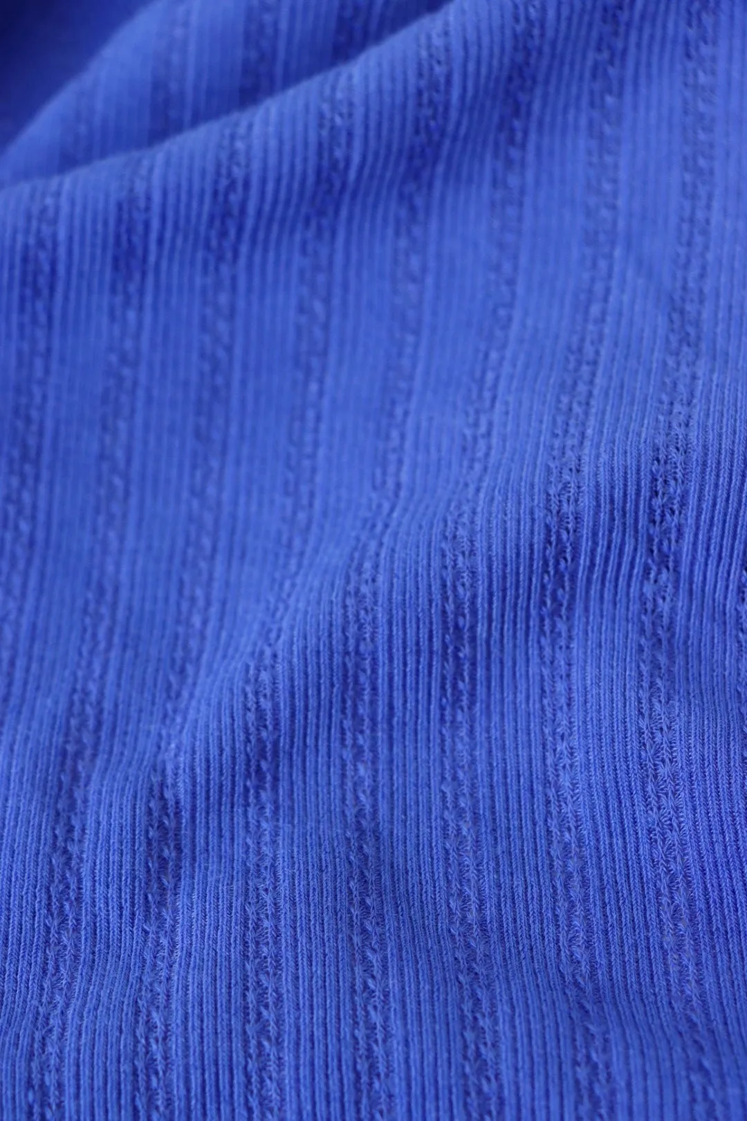 3YD REMNANT; Athens Blue Bahia Rib Knit