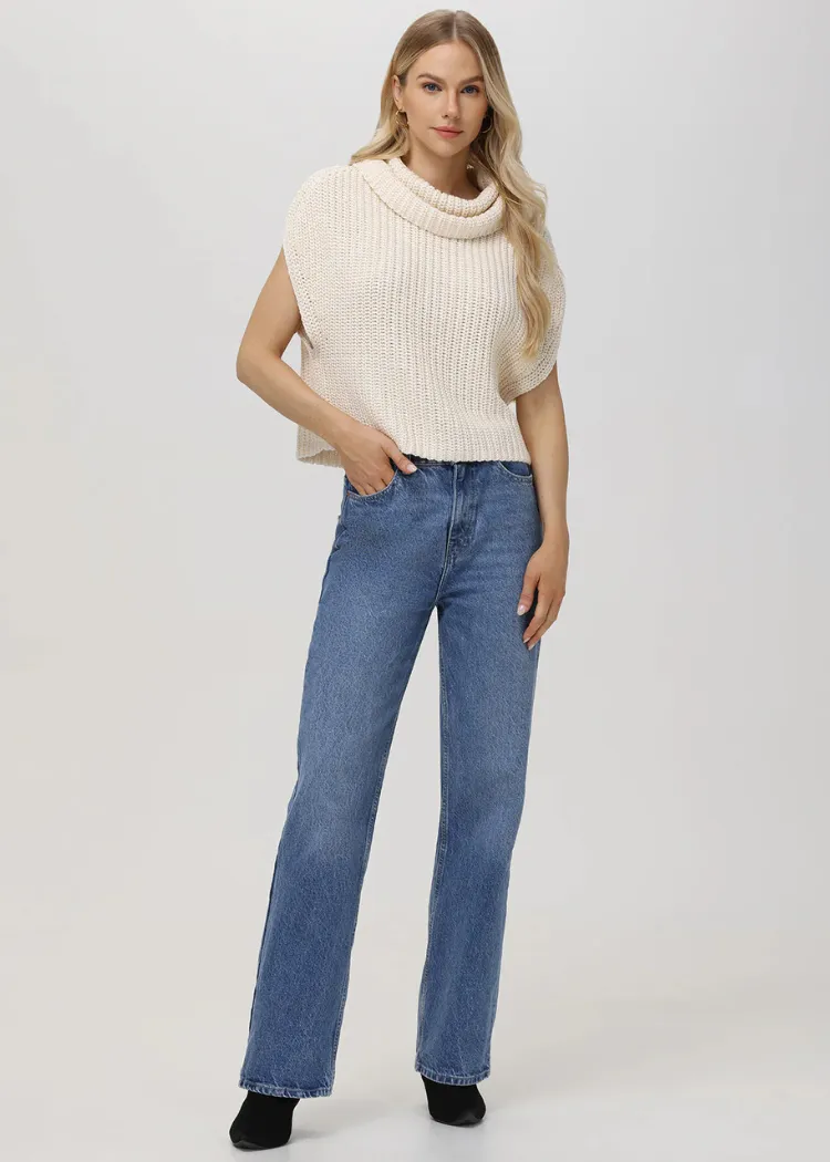 525 Cate Sleeveless Sweater - Cream