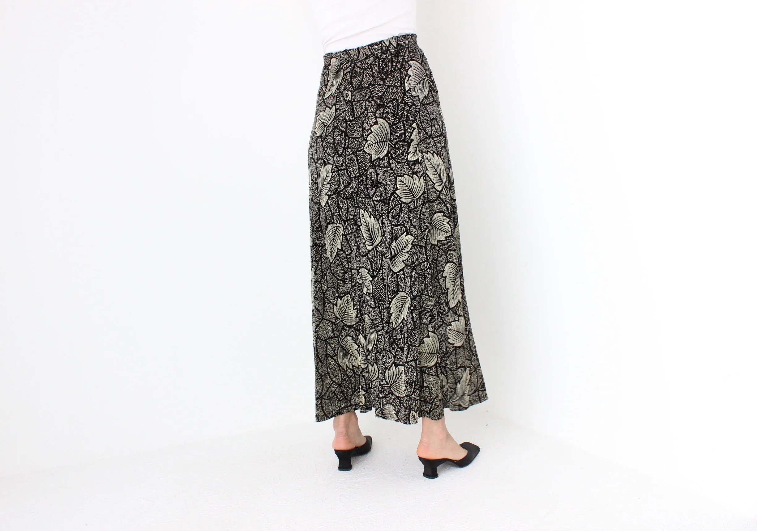 90s Autumn Leaves Grunge Skirt