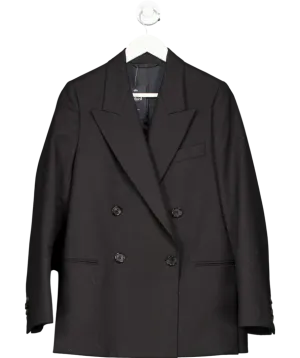 Acne Studios Black Double Breasted Wool Blazer UK 10