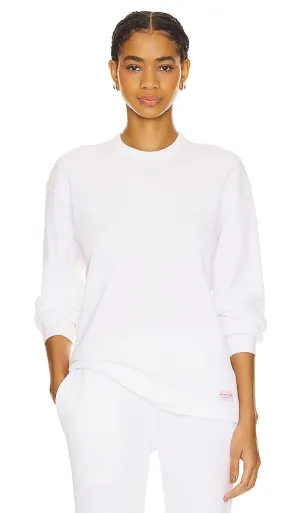 Alexander Wang Waffle Crew Neck Longsleeve in White