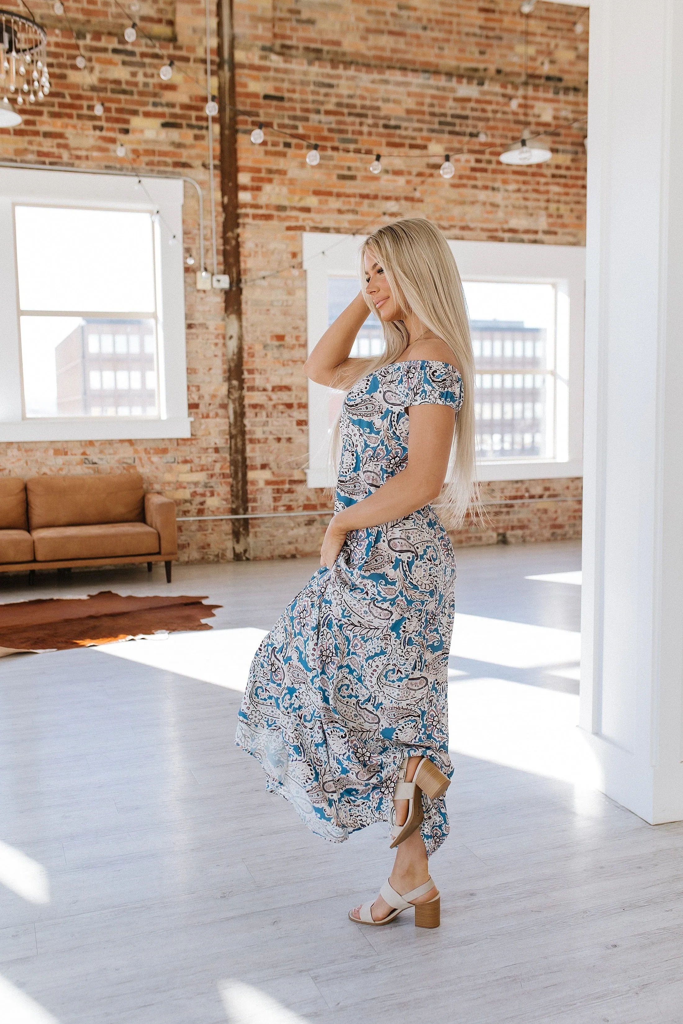 Amelia Boho Paisley Maxi Dress | DROPSHIP
