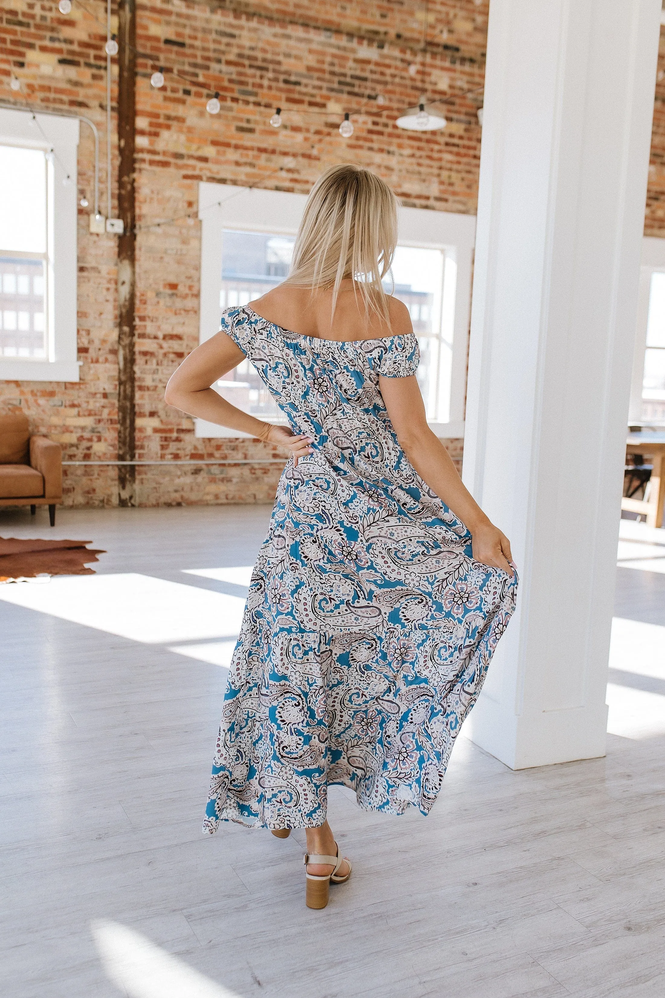 Amelia Boho Paisley Maxi Dress | DROPSHIP