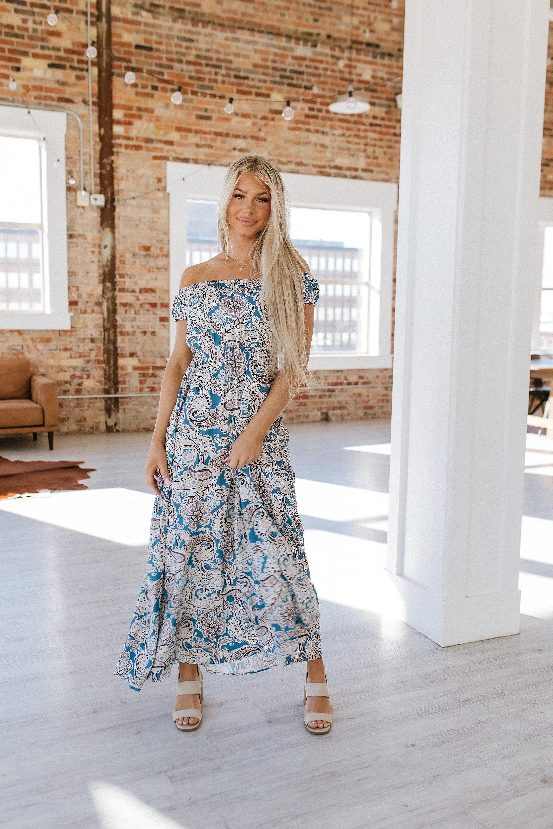 Amelia Boho Paisley Maxi Dress | DROPSHIP