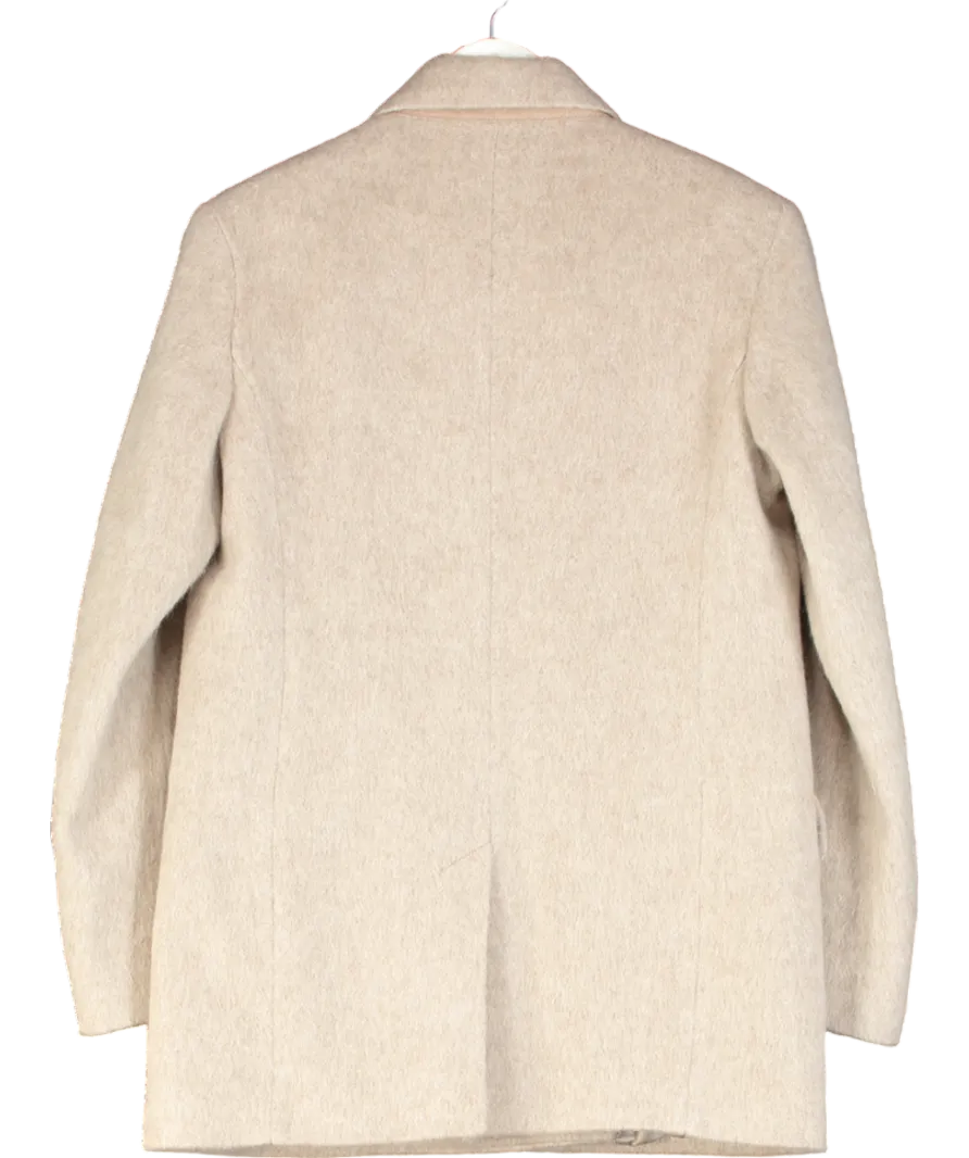 Arket Beige Brushed Wool Blazer Light Mole UK 8