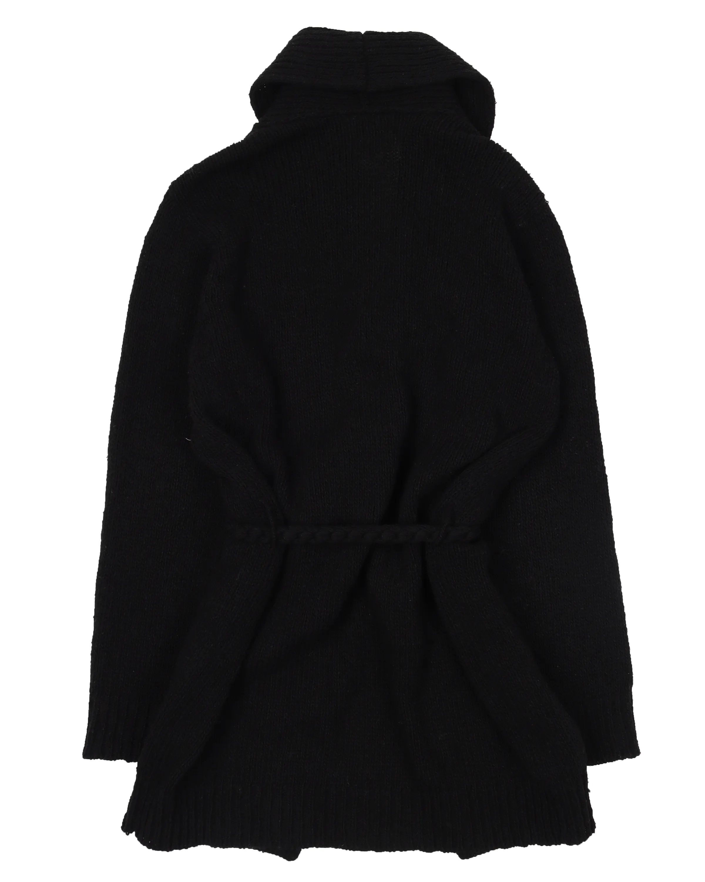 AW03 "Touch Me I'm Sick" Belted Wool Cardigan Sweater