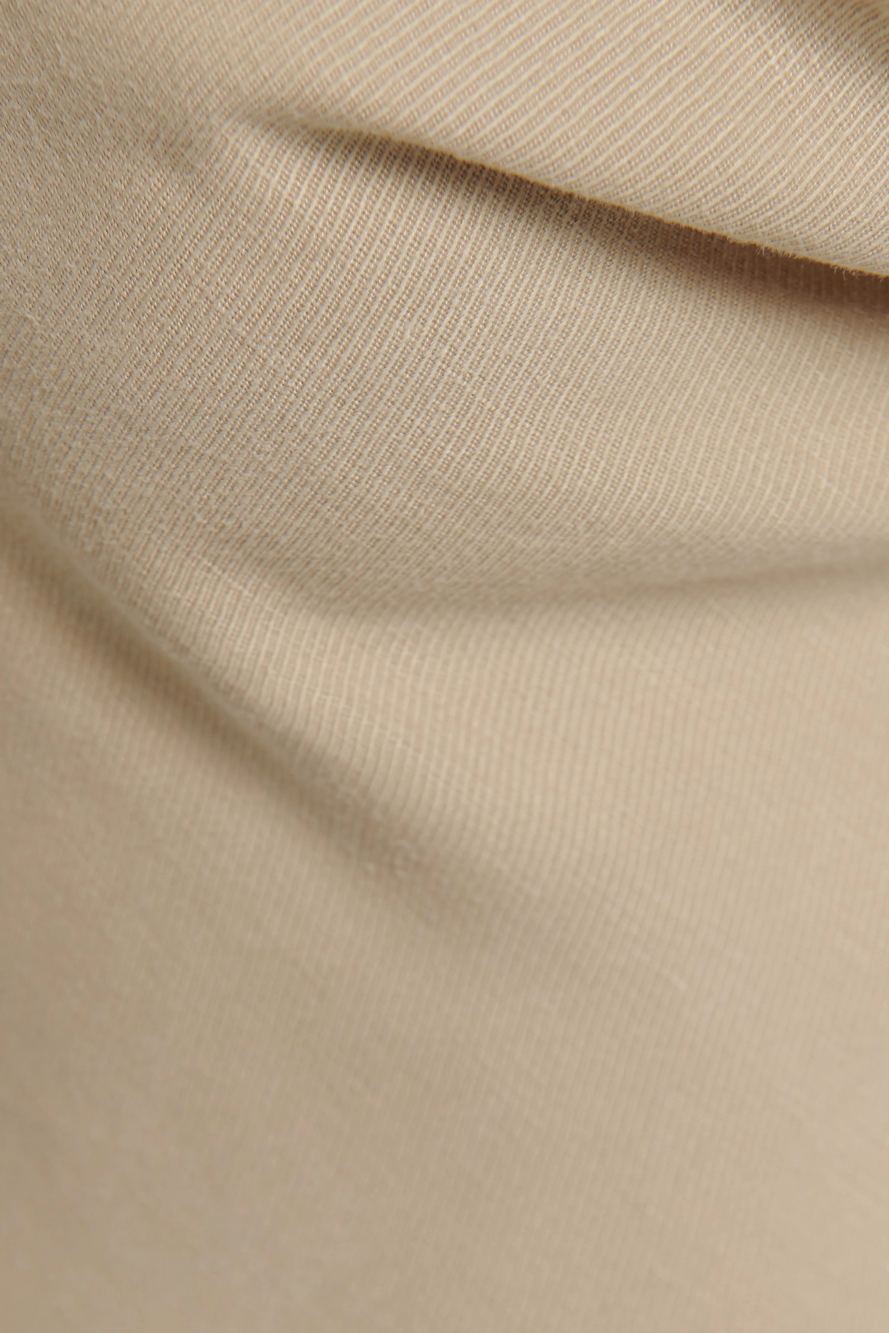 Beige Double Drape Dress