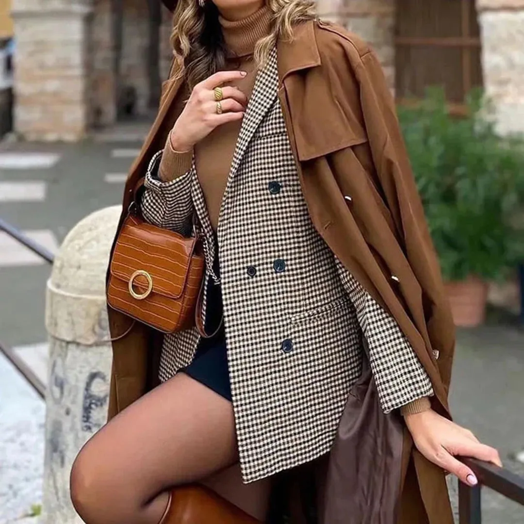 BLAZENKA - Blazers élégants avec double rangée de boutons pour un look intemporel