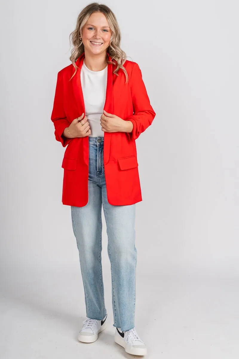 Boyfriend blazer red