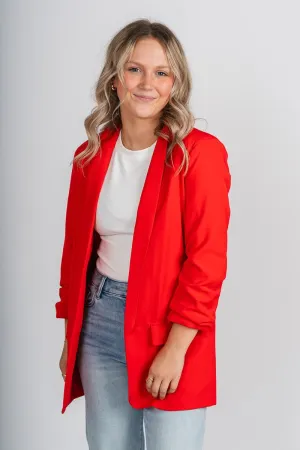 Boyfriend blazer red