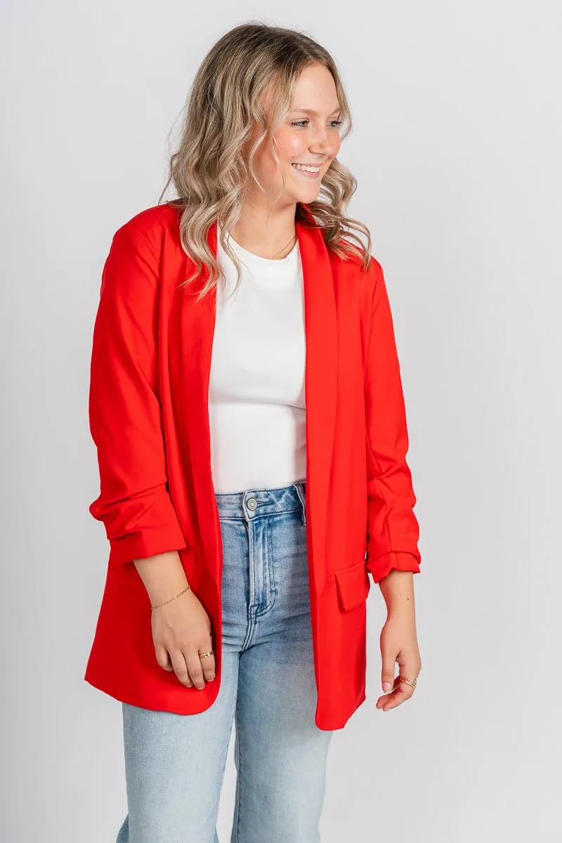 Boyfriend blazer red