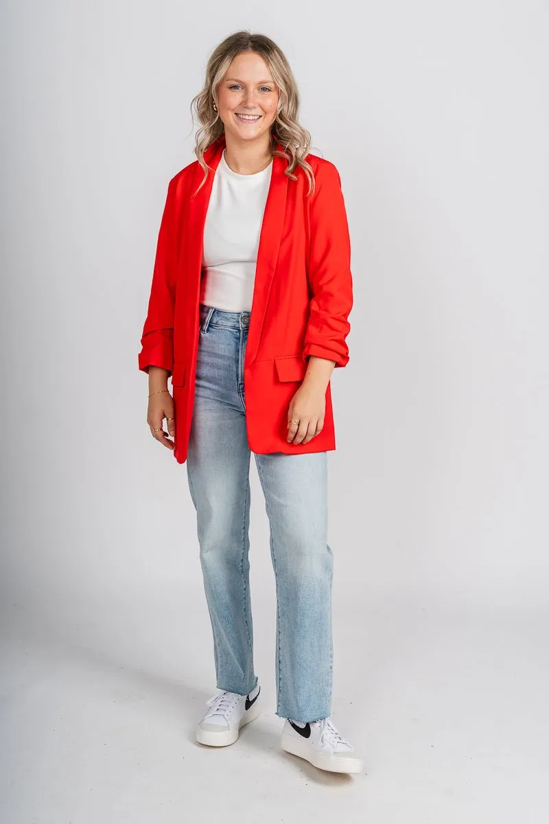 Boyfriend blazer red