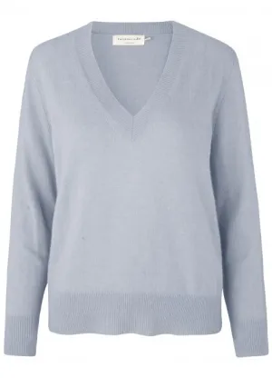 Cashmere Deep V-Knit