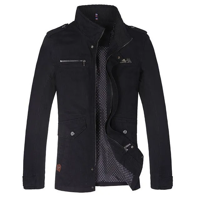 Casual Men's Solid Color Jackets