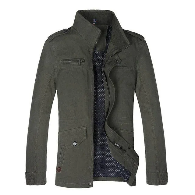 Casual Men's Solid Color Jackets