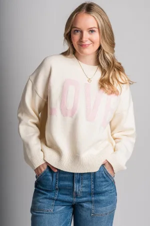 Chunky love sweater off white