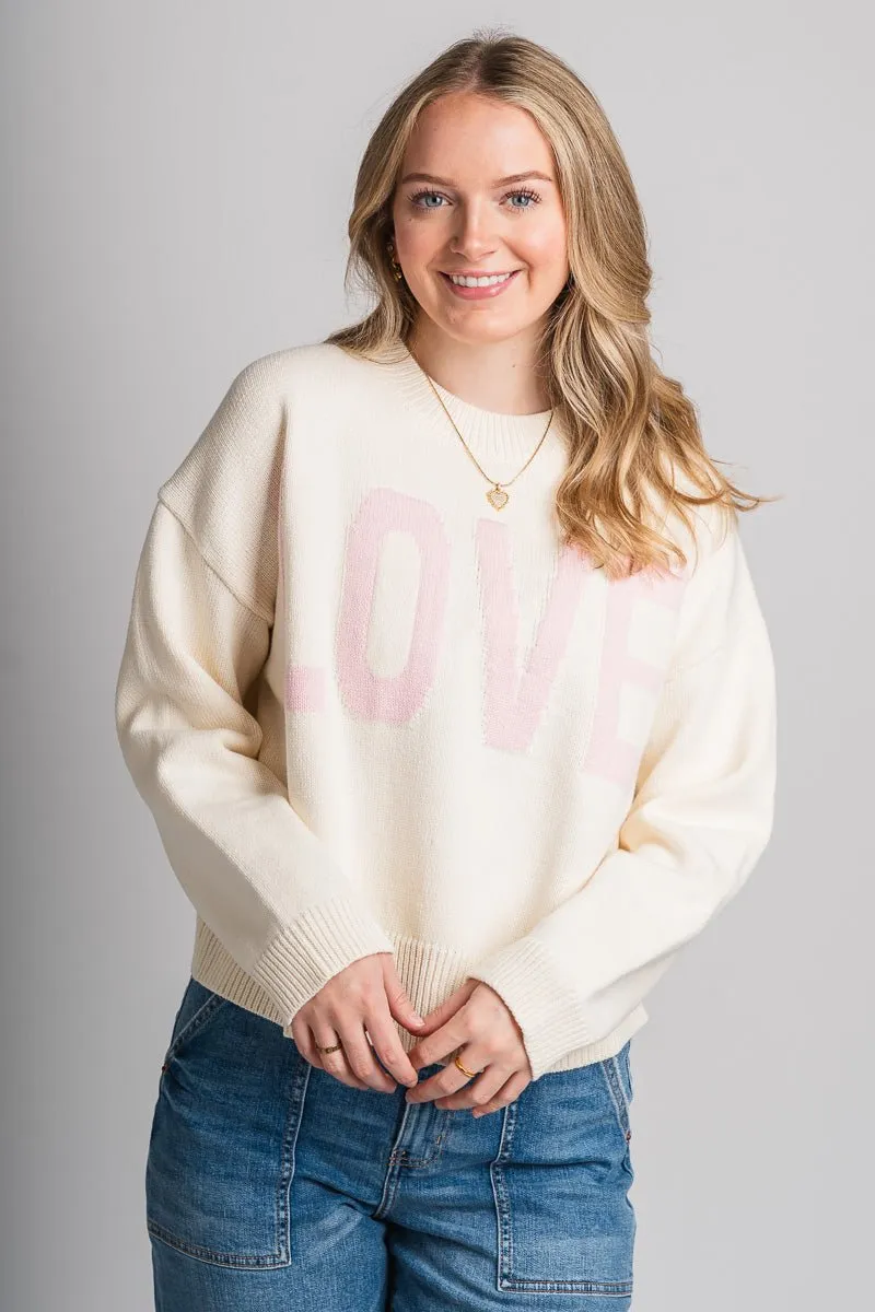 Chunky love sweater off white