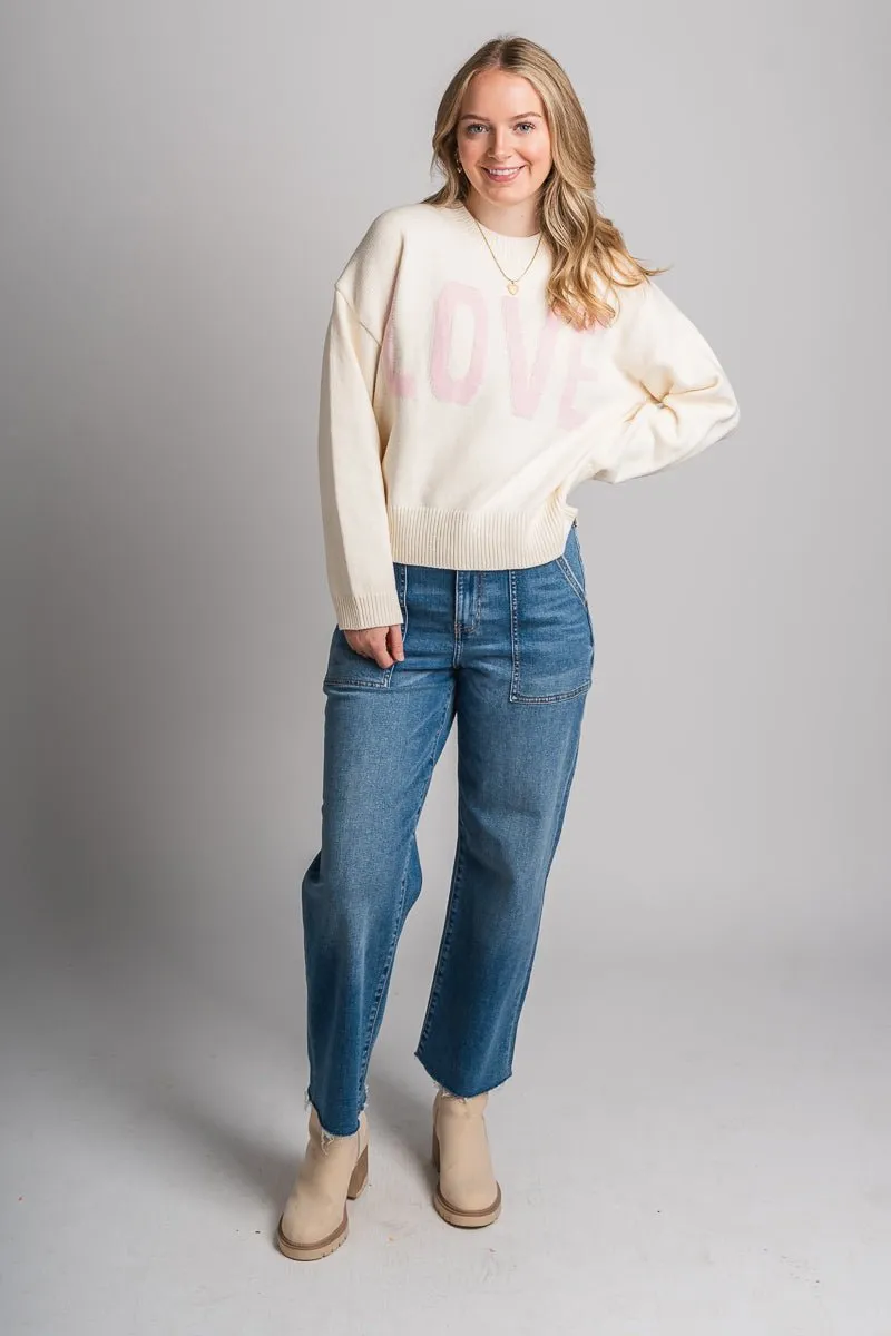 Chunky love sweater off white