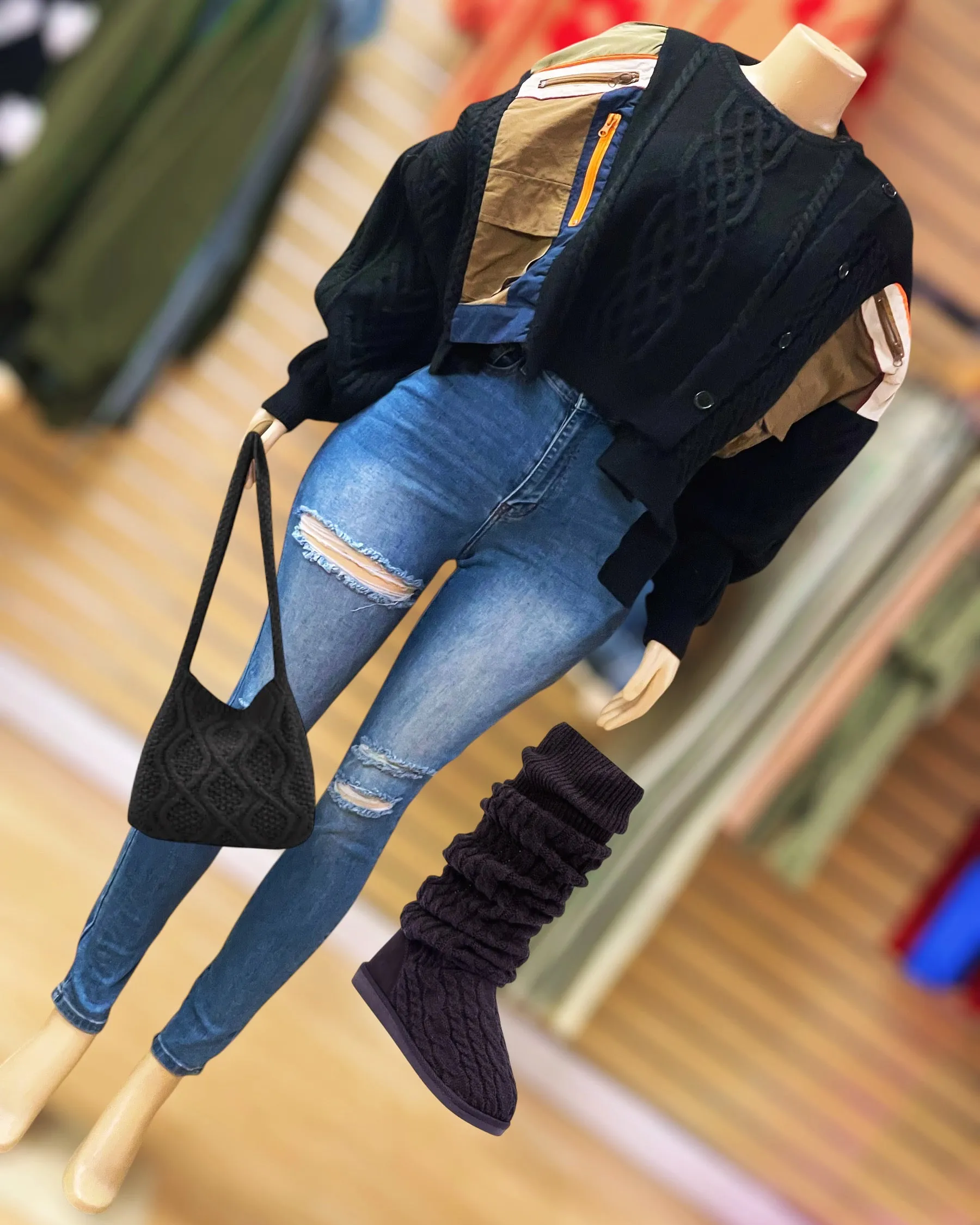 Chunky Thick Sweater ( Black)