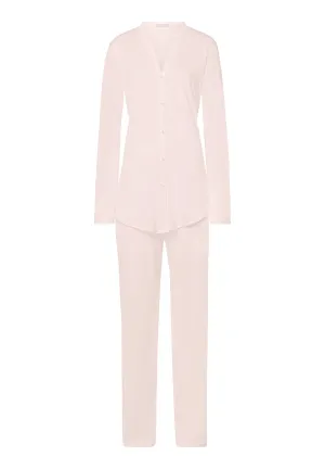 Cotton Deluxe Button Front Cotton Pajama Set   | Crystal Pink 77956-1334