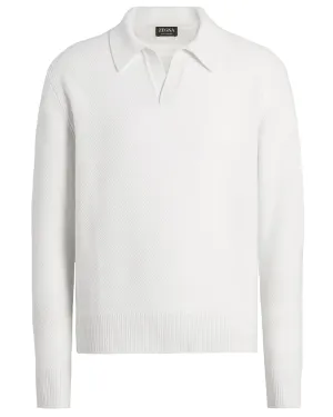 Cream Johnny Collar Sweater