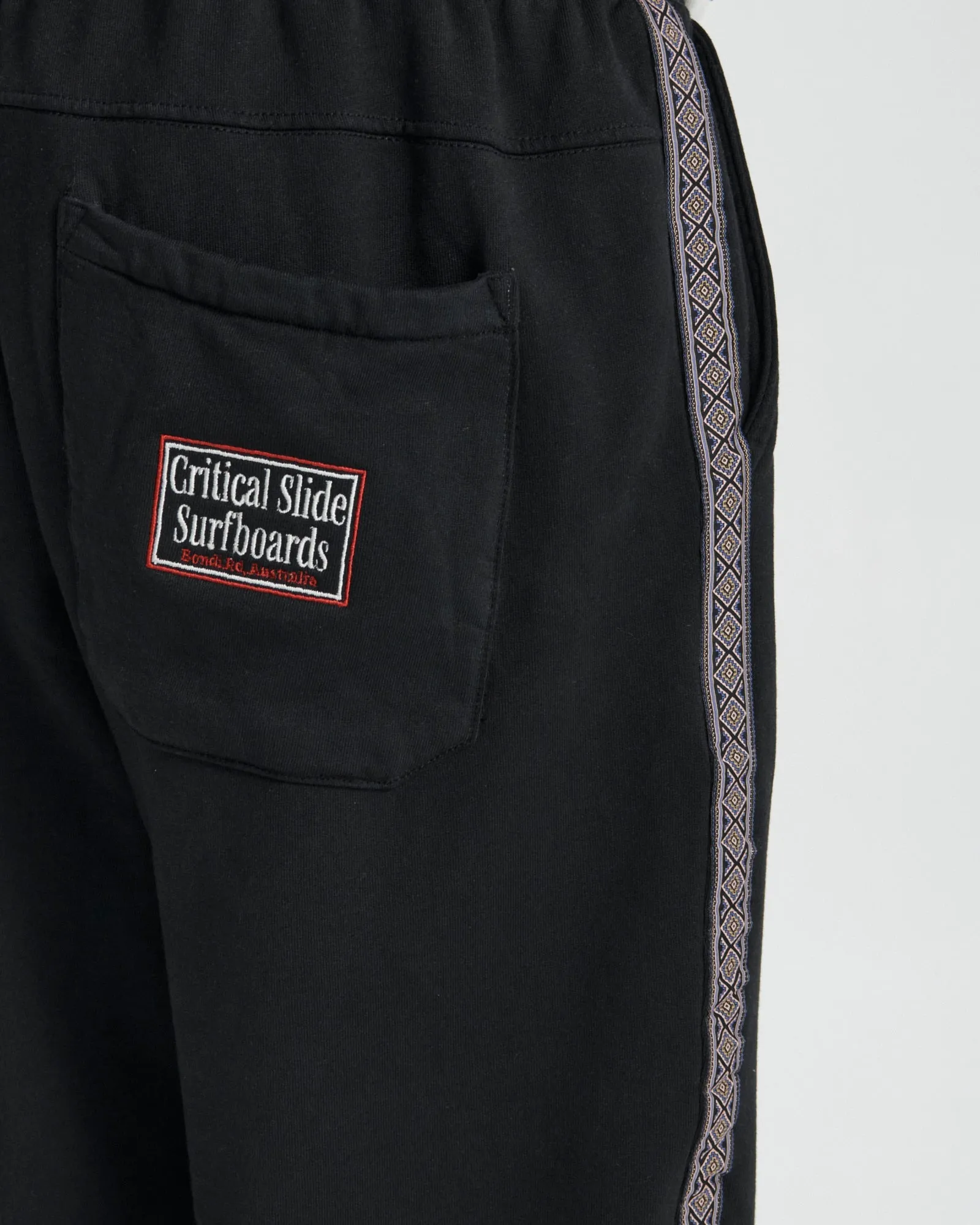 Critical Slide Offset Tape Trackie - VINTAGE BLACK