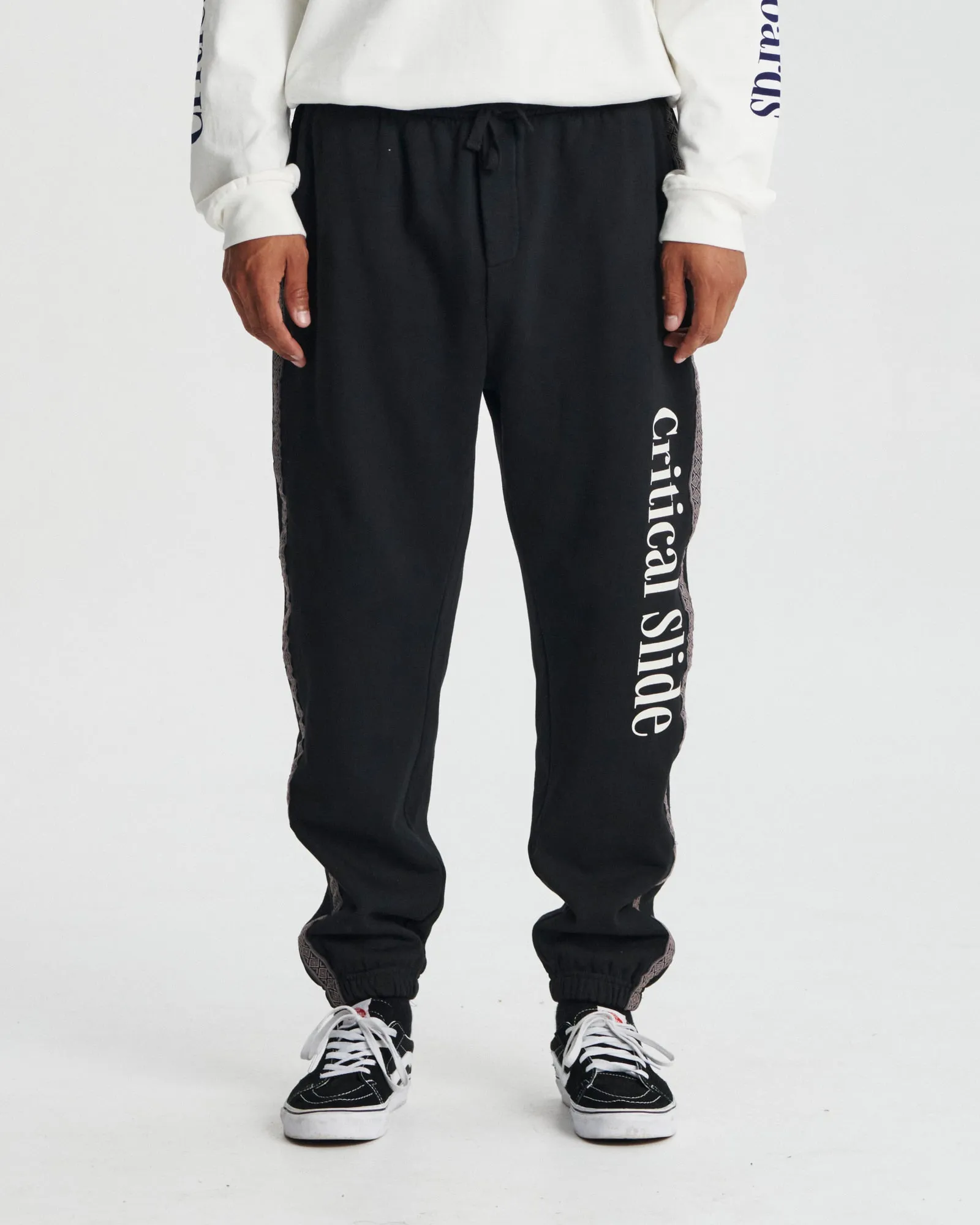 Critical Slide Offset Tape Trackie - VINTAGE BLACK