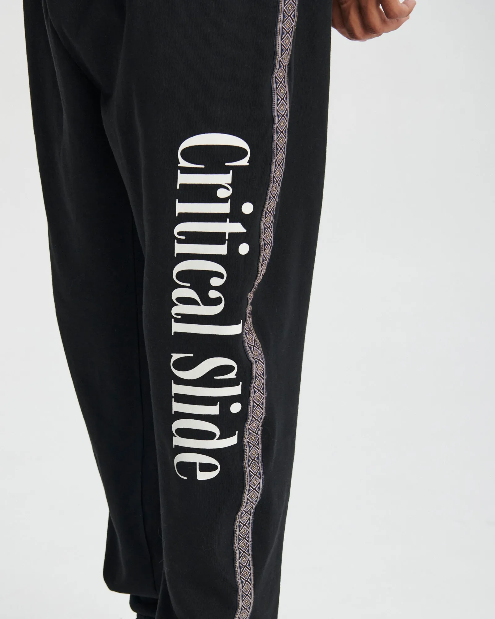 Critical Slide Offset Tape Trackie - VINTAGE BLACK