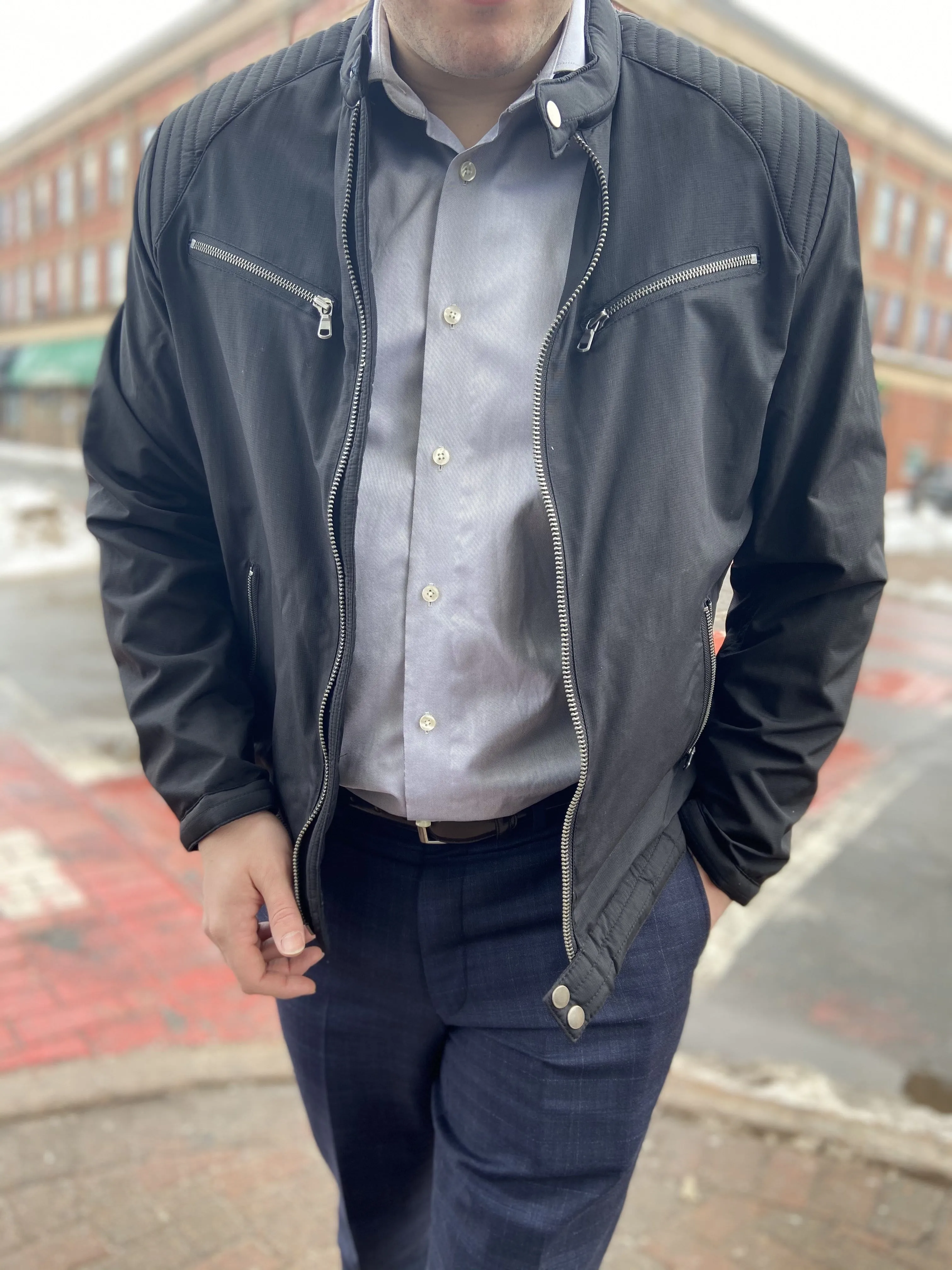 Cruze Motorcycle Cloth Jacket in Black 80515