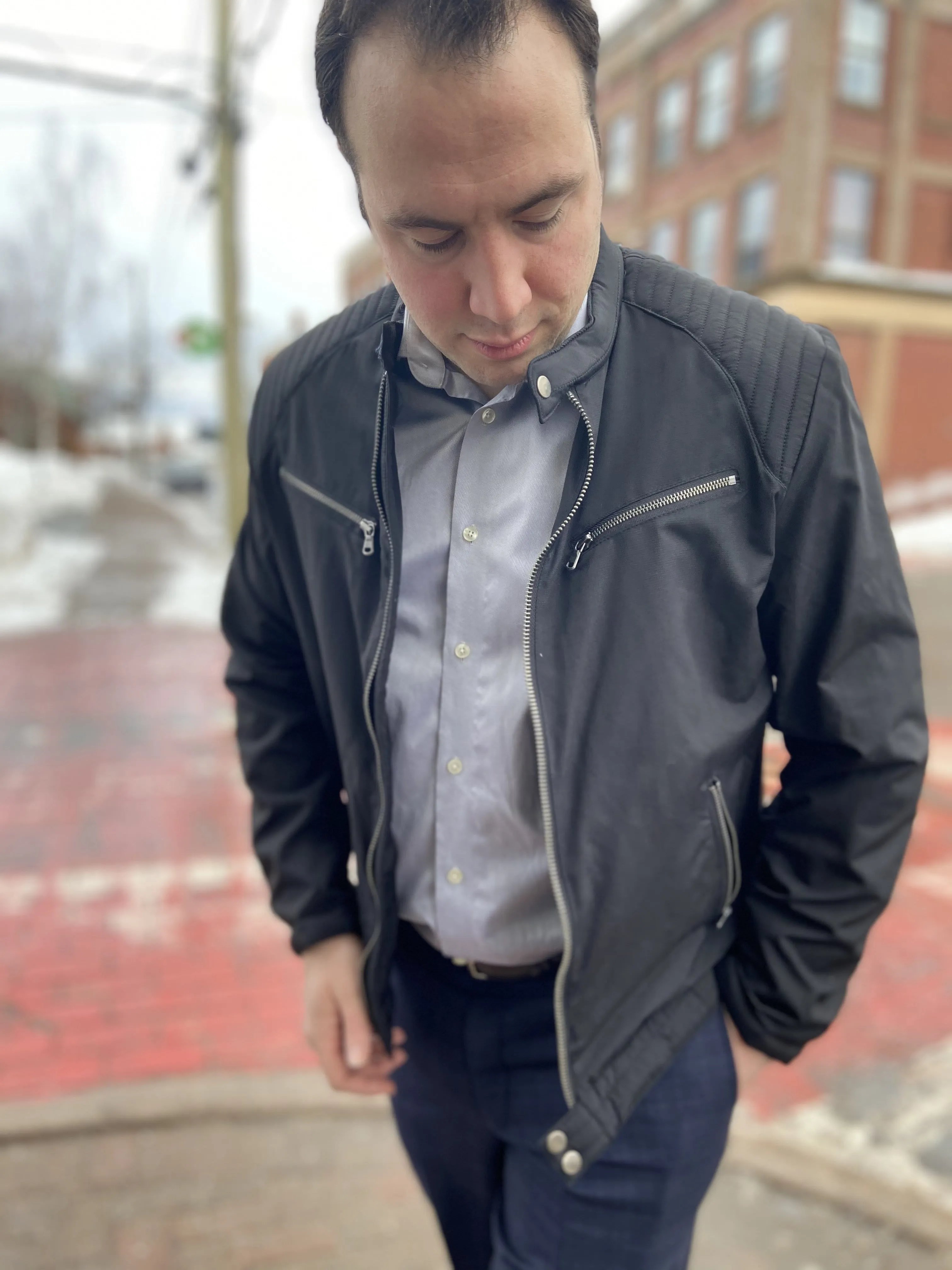 Cruze Motorcycle Cloth Jacket in Black 80515