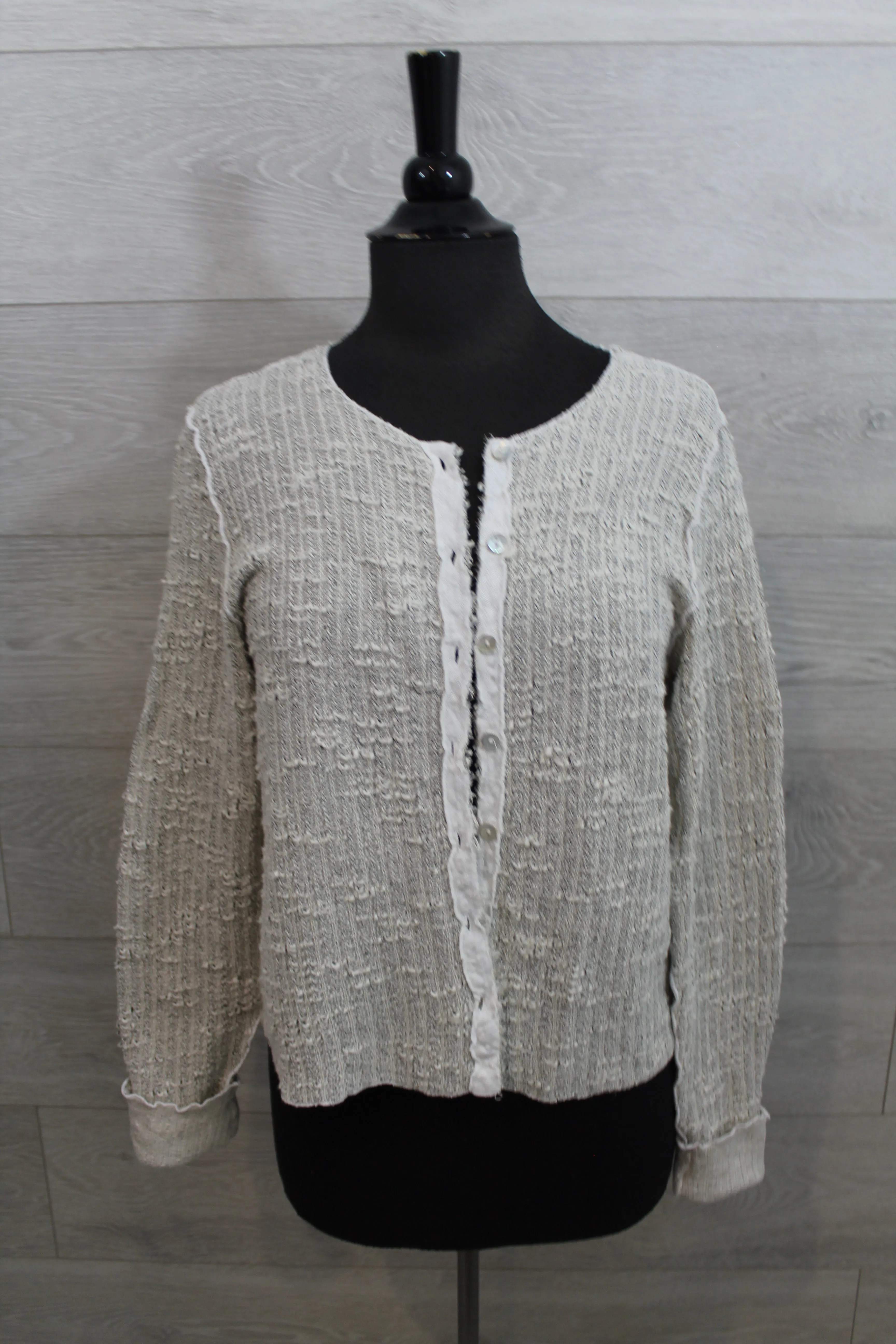 Cut Loose Texture Sweater Knit - Crop Cardigan FINAL SALE ITEM