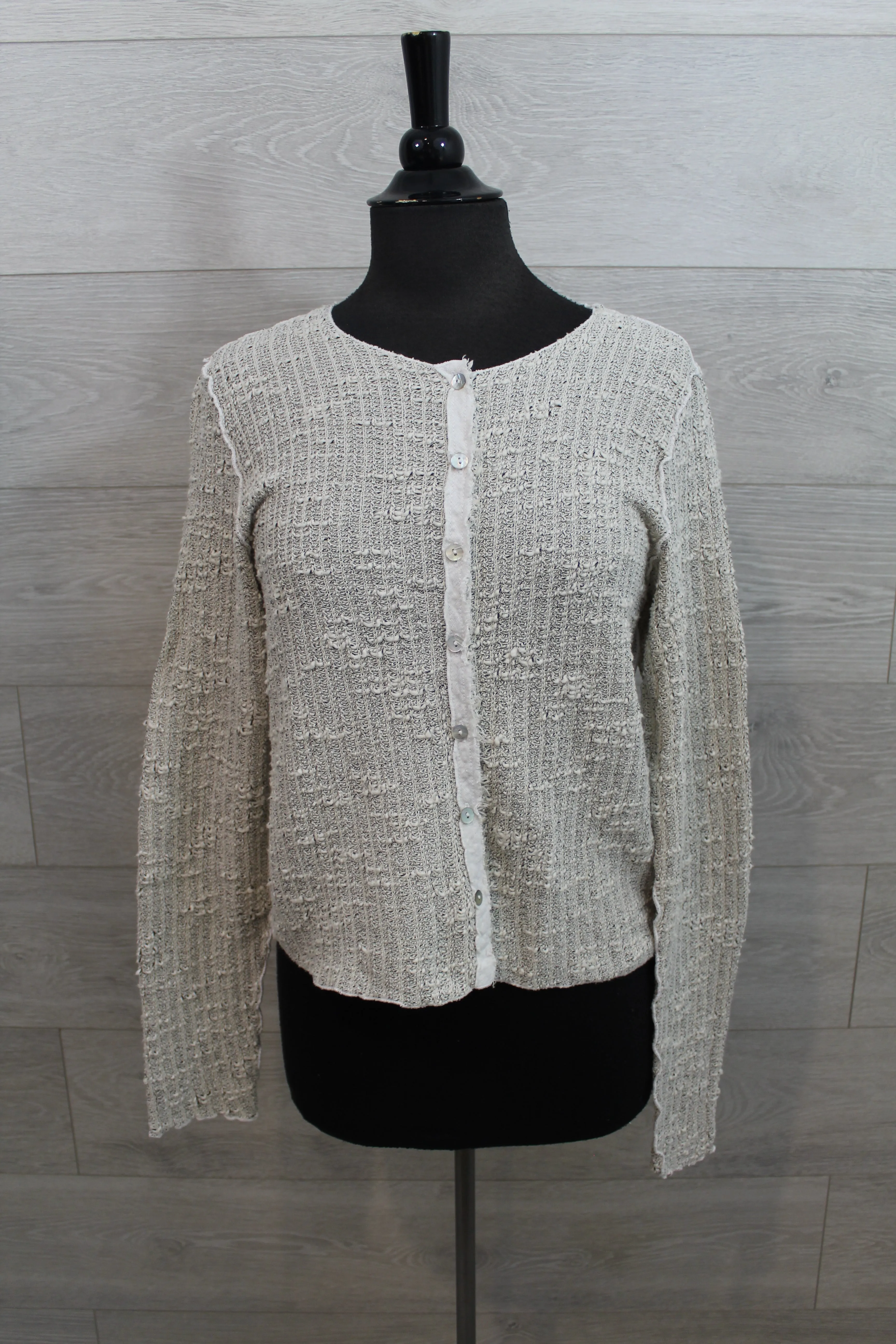 Cut Loose Texture Sweater Knit - Crop Cardigan FINAL SALE ITEM