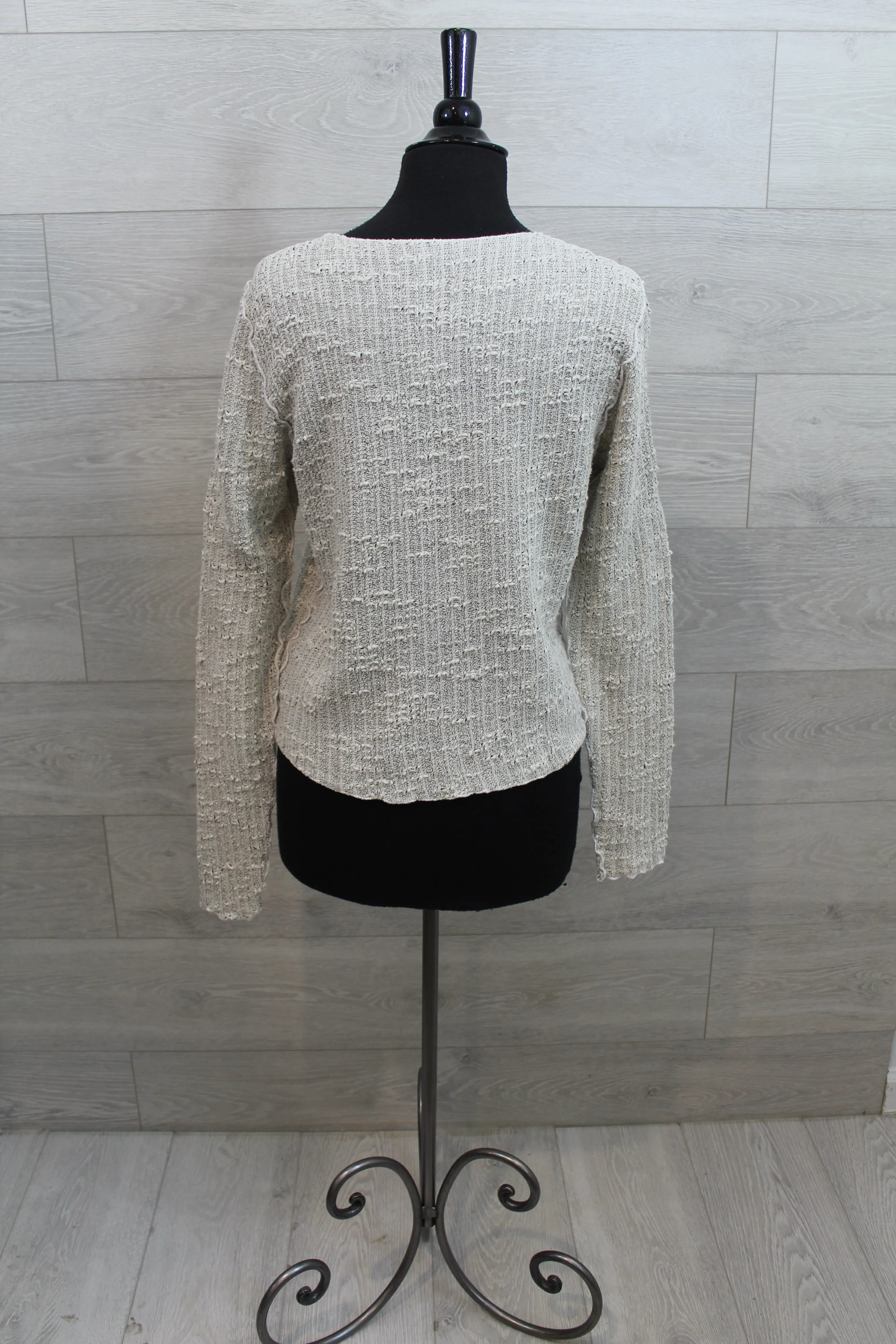 Cut Loose Texture Sweater Knit - Crop Cardigan FINAL SALE ITEM