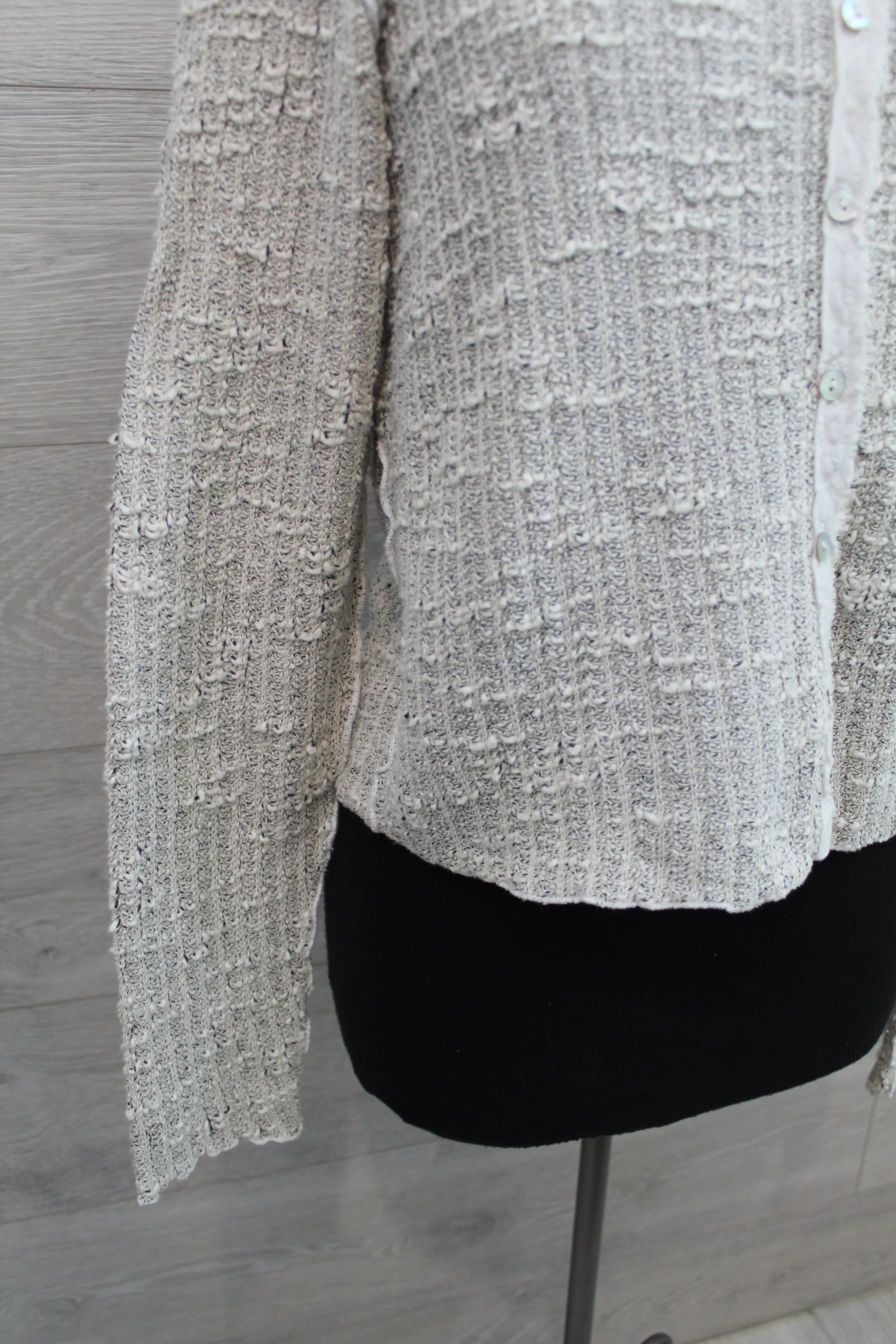 Cut Loose Texture Sweater Knit - Crop Cardigan FINAL SALE ITEM