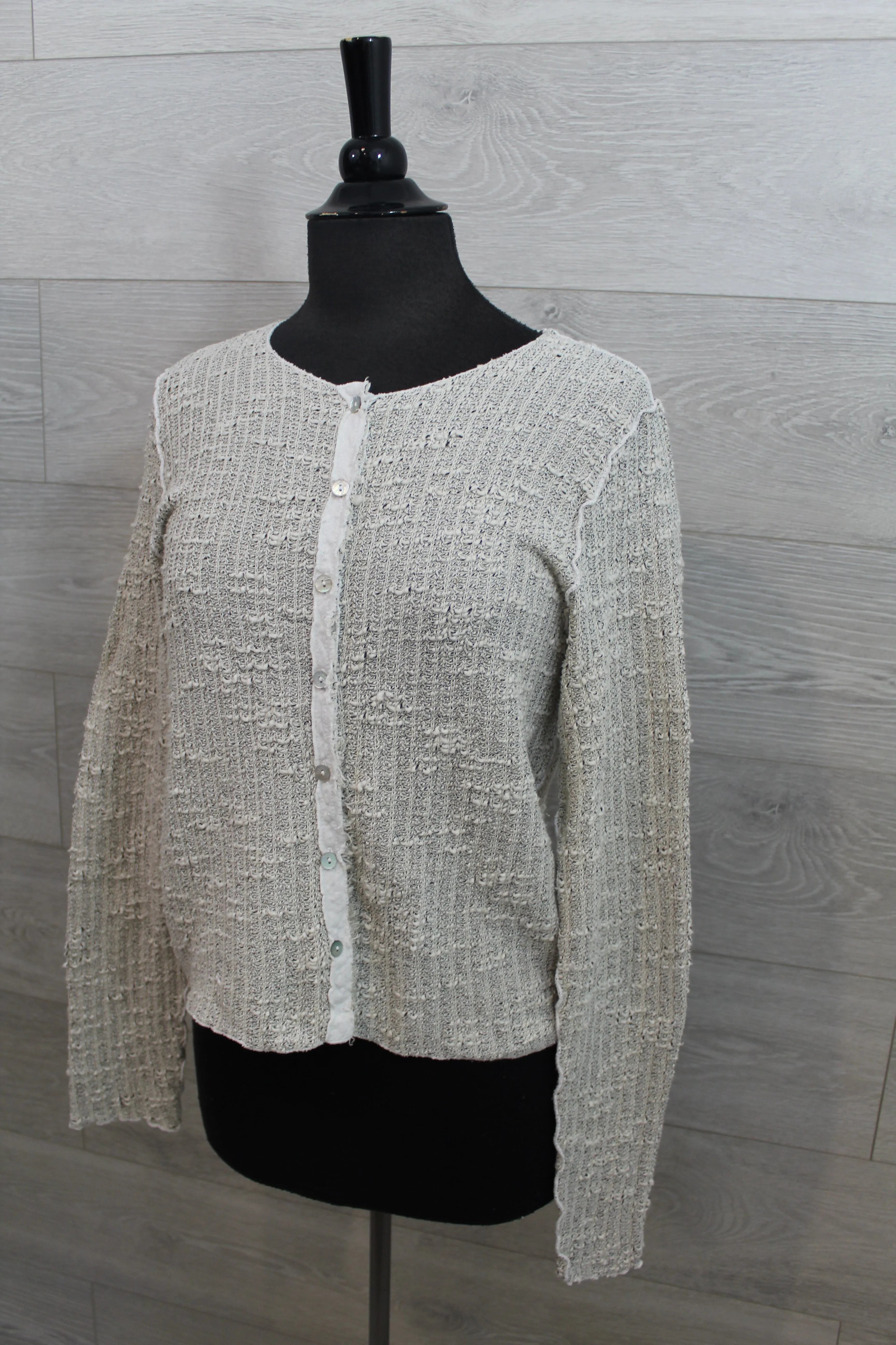 Cut Loose Texture Sweater Knit - Crop Cardigan FINAL SALE ITEM