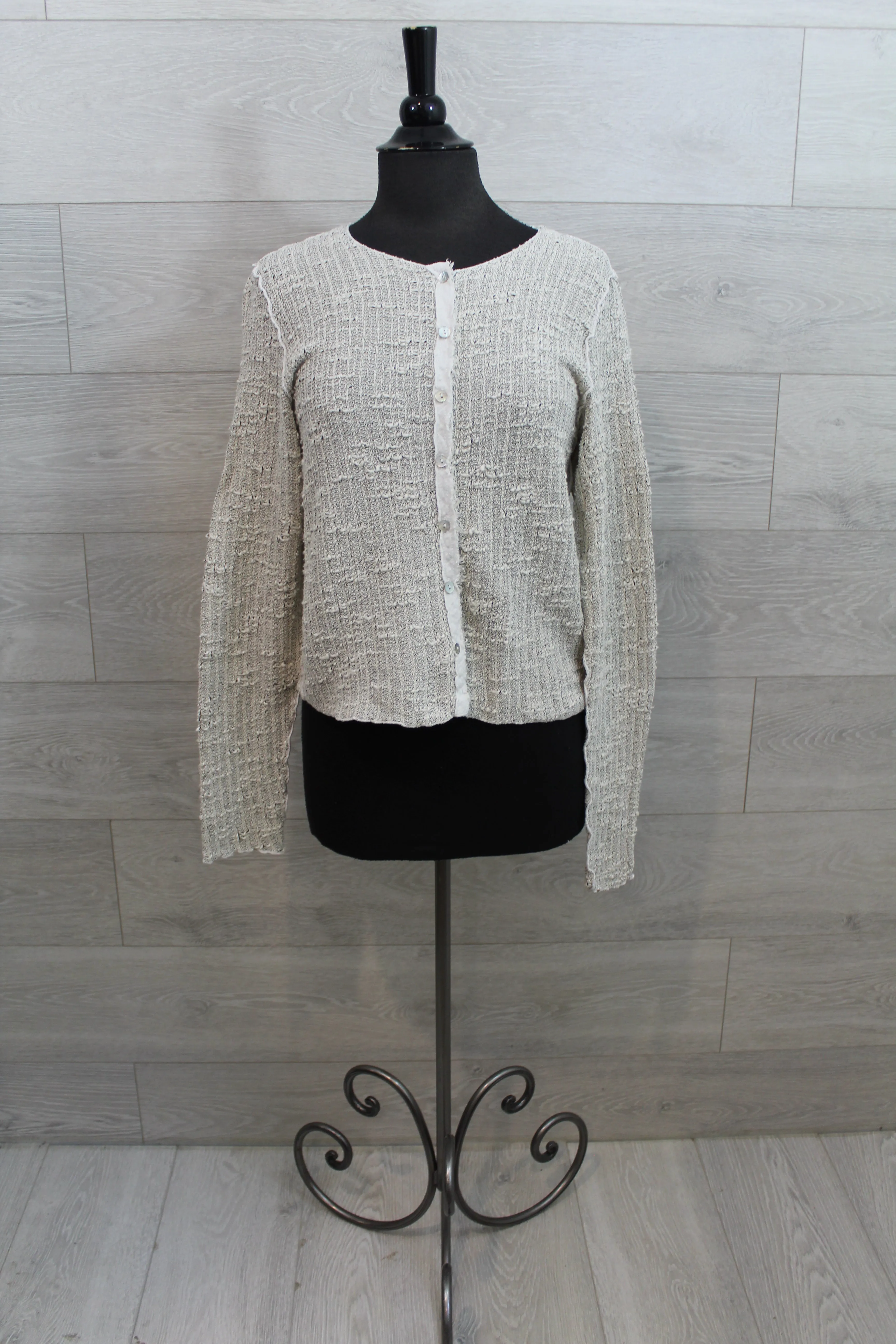 Cut Loose Texture Sweater Knit - Crop Cardigan FINAL SALE ITEM