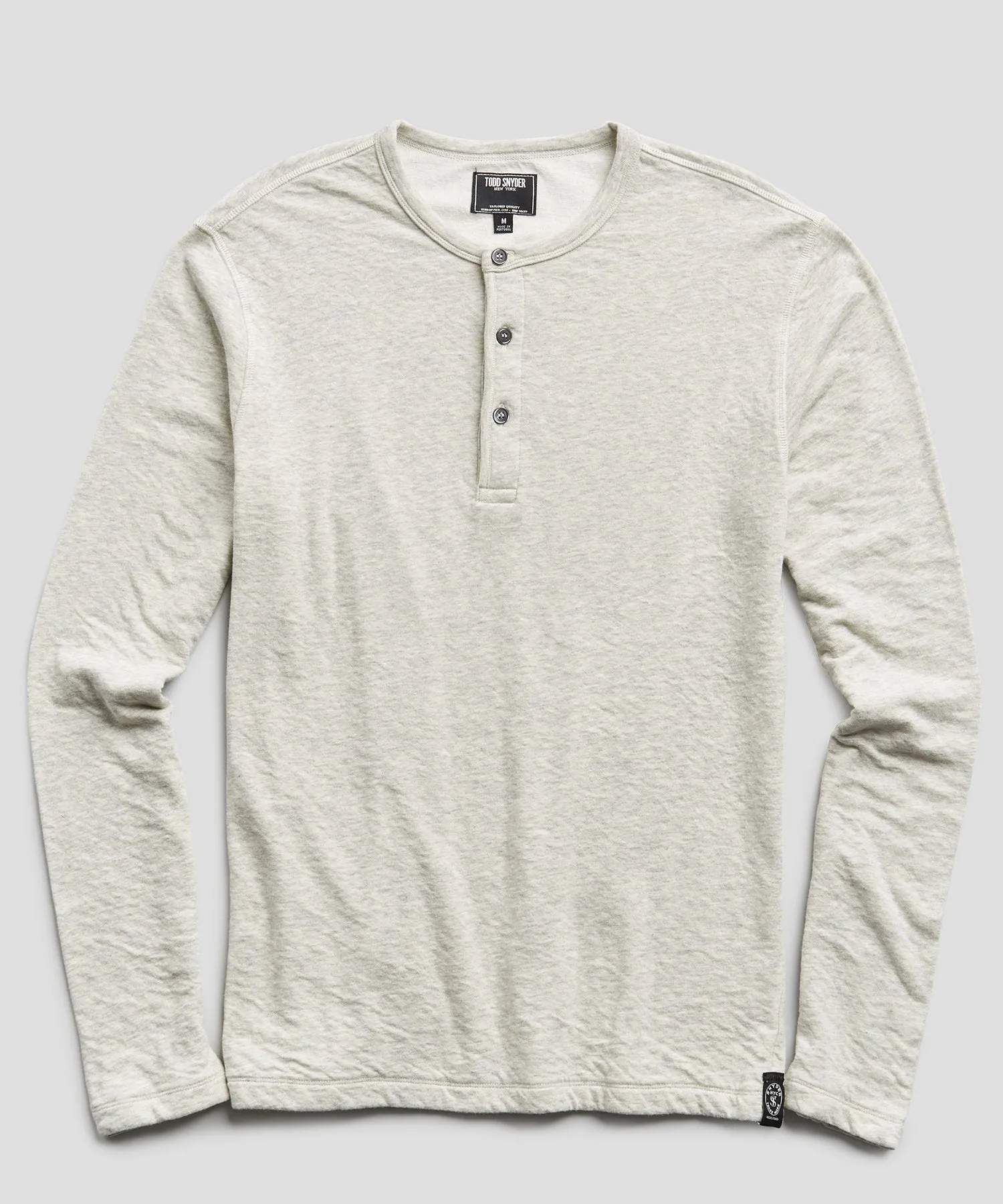 Double knit Henley in Light Grey