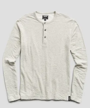 Double knit Henley in Light Grey