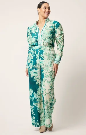 DYNASTY PANT IN JADE FLOWER