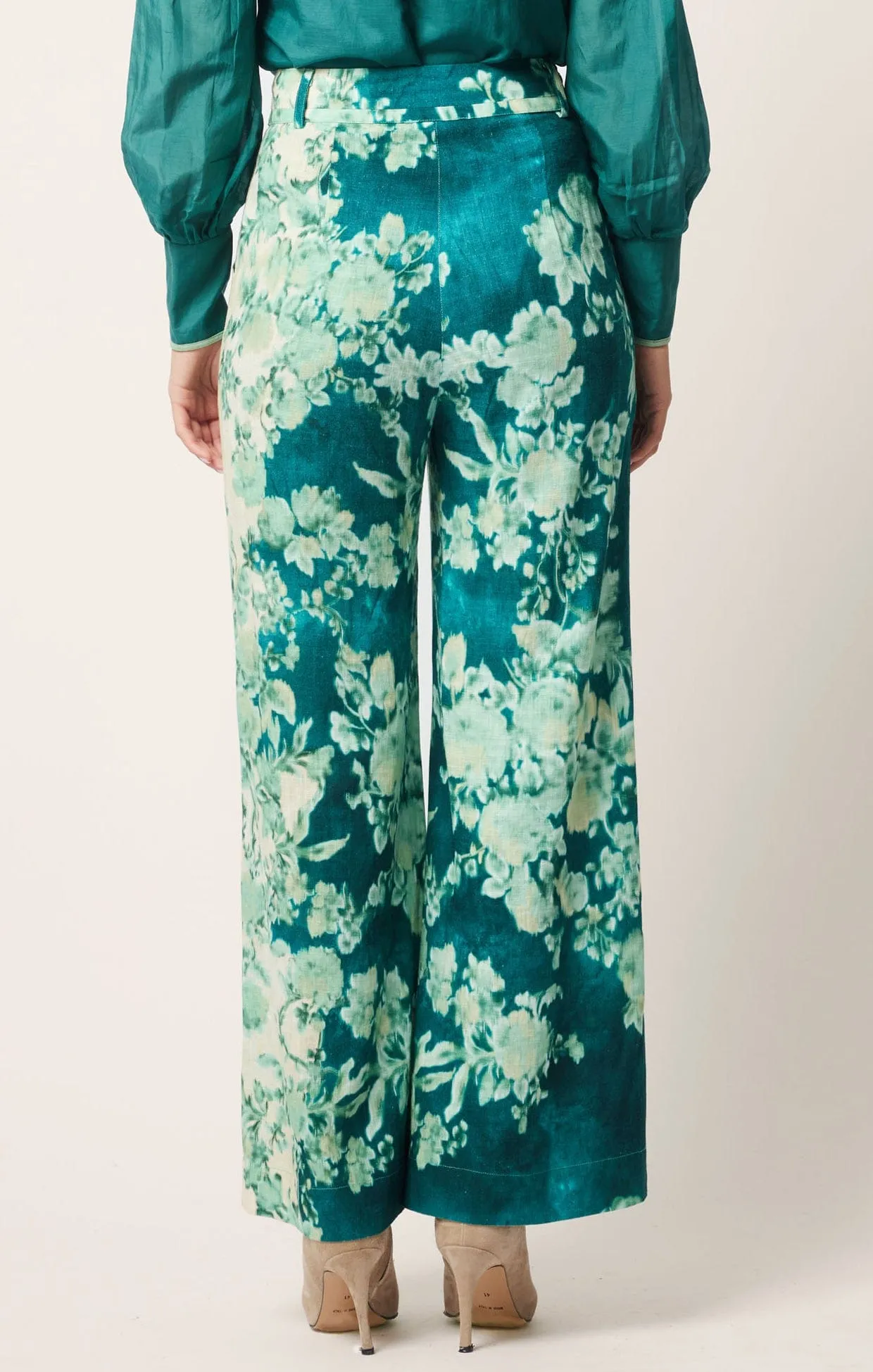 DYNASTY PANT IN JADE FLOWER