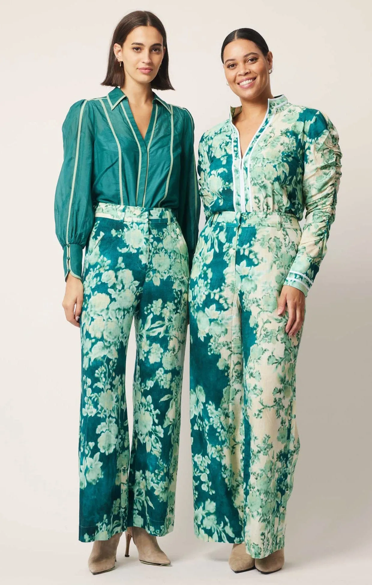 DYNASTY PANT IN JADE FLOWER