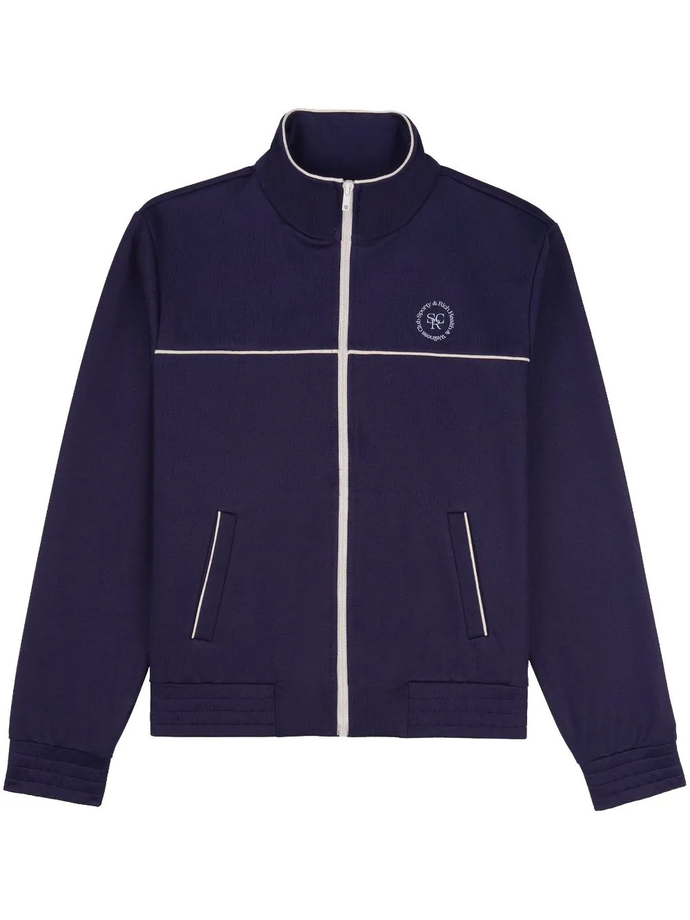 embroidered-logo zip-up jacket