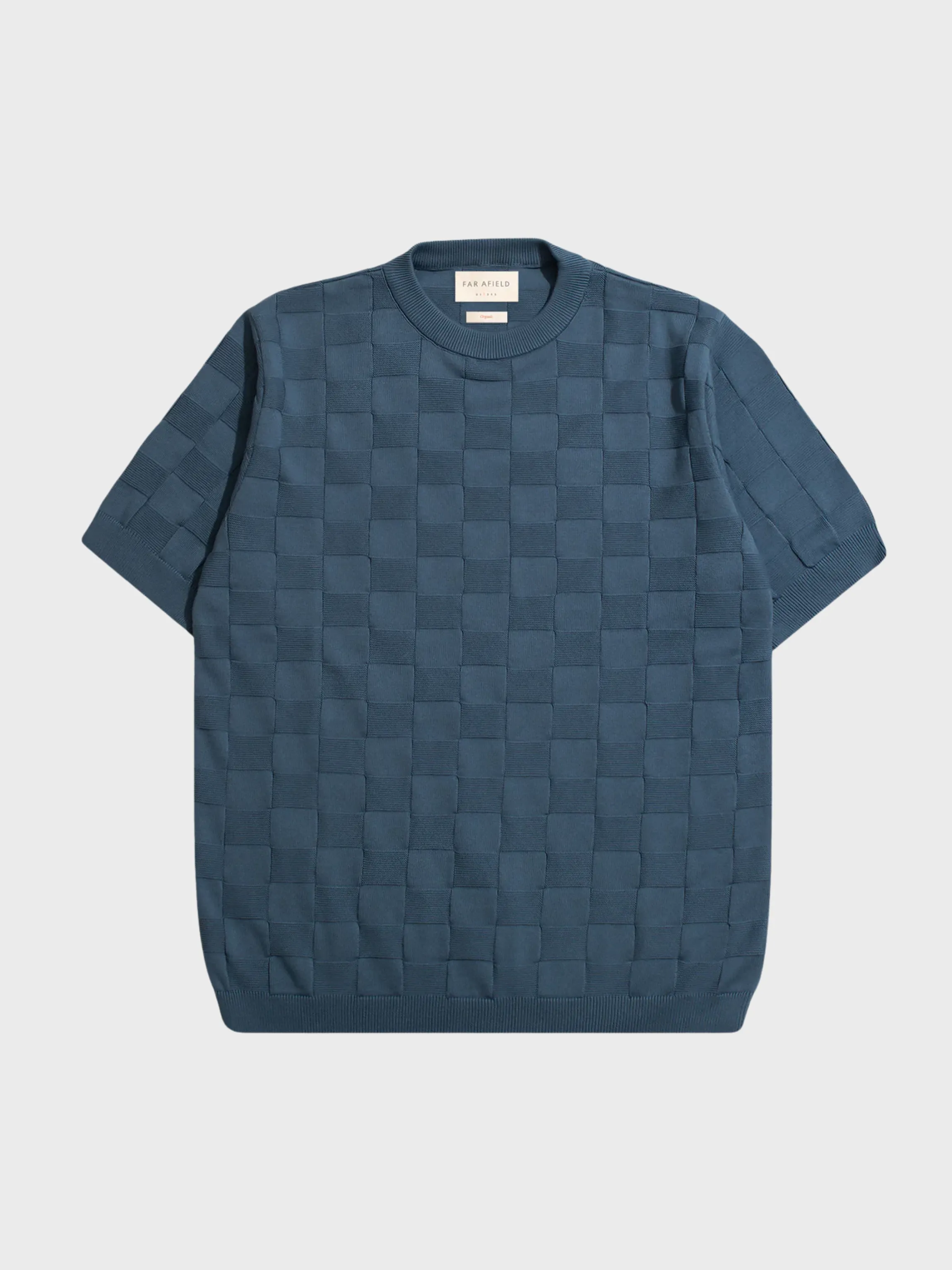 Far Afield Sweaters Ceatano Check Knitted Top - Blue