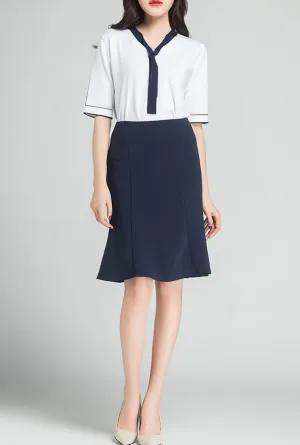 Fishtail Solid Color Sheath Skirt
