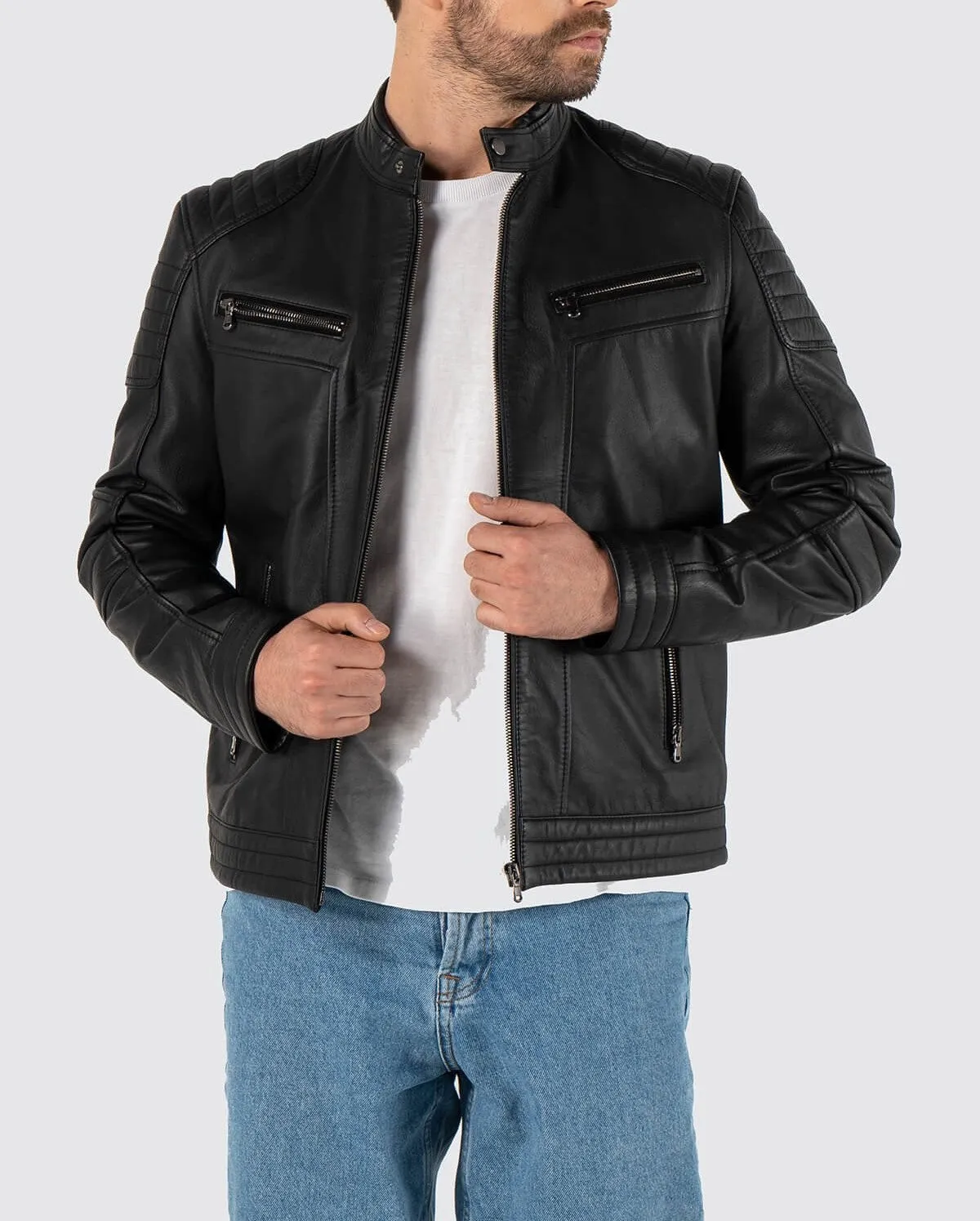 Genuine Leather Black Men’s Jacket