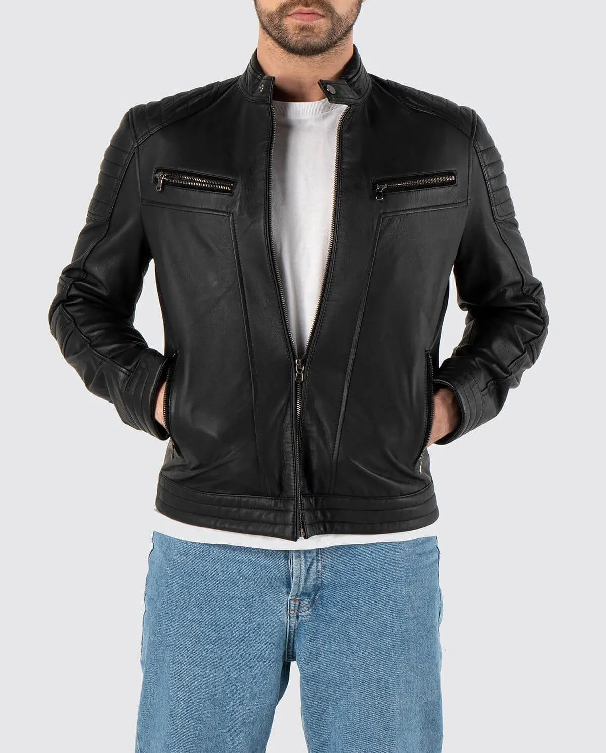 Genuine Leather Black Men’s Jacket