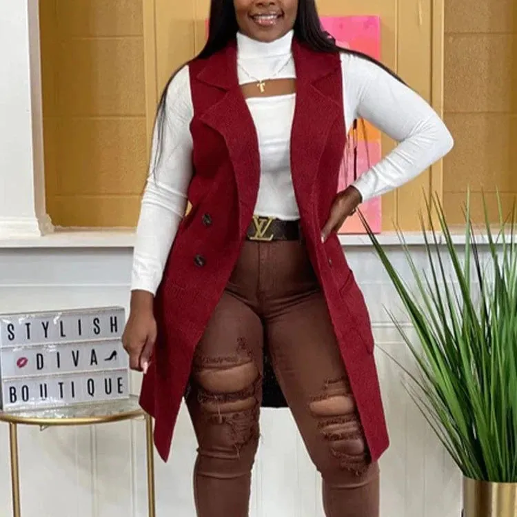 Harper Sleeveless Cardigan Coat
